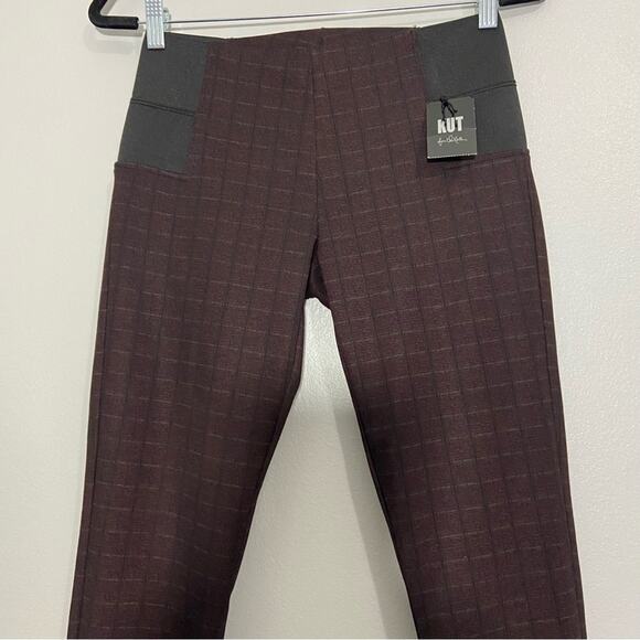 Kut From The Kloth Plaid Joan Skinny Pull On Pants - Picture 3 of 8